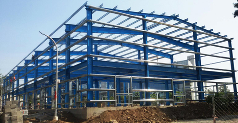 Gedung Kantor Baja Struktural Multi-lantai Bertingkat Tinggi Gudang Prefab Struktur Baja Berat